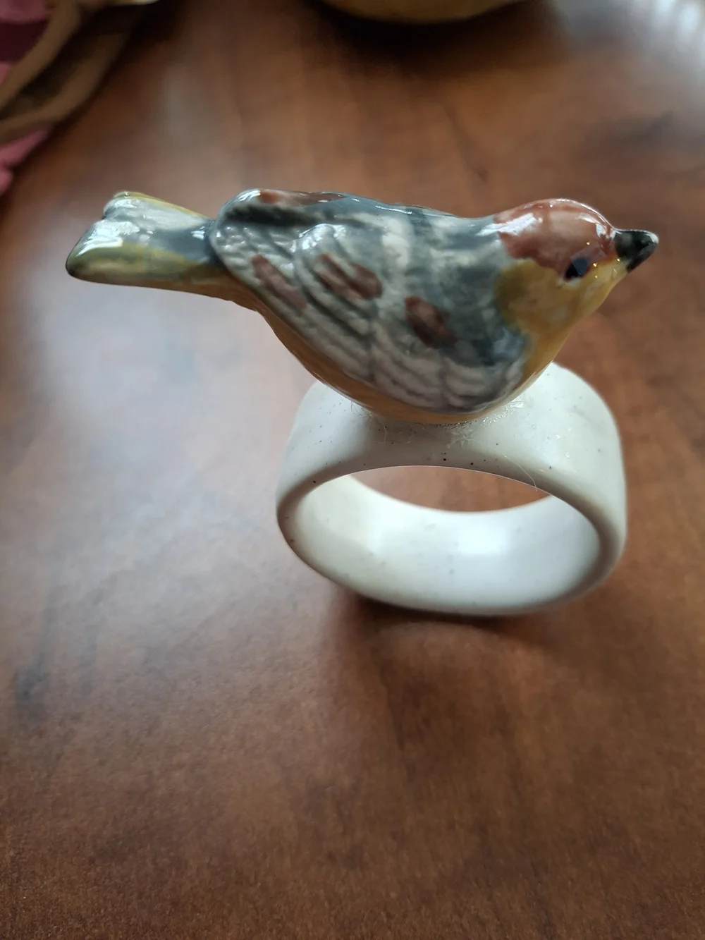Ceramic Bird Napkin Ring
